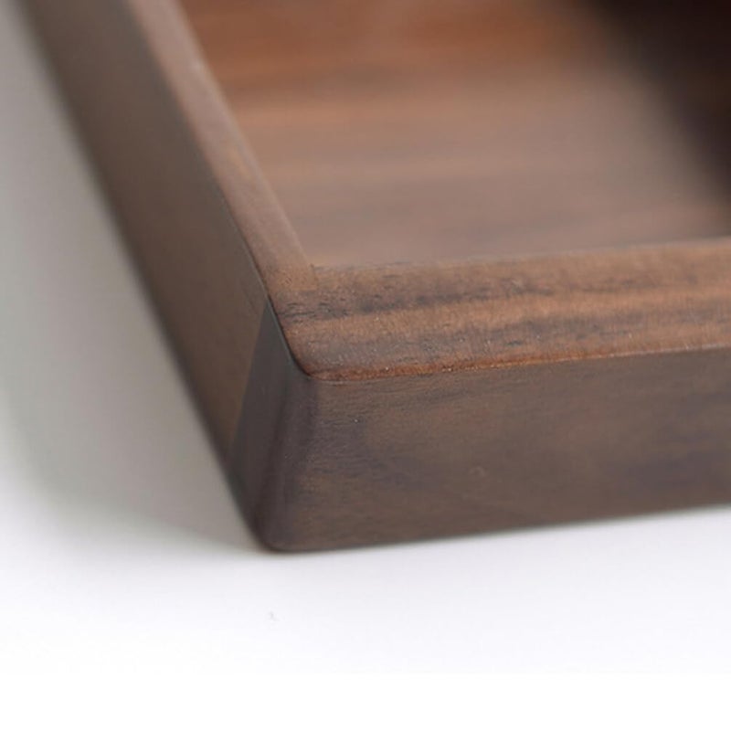 TOPBATHY Black Walnut Drawer Cutlery Storage Box - Solid Wood Tableware Organizer Tray for Kitchen, Office, and Home Use - 9.44X6.61X0.98 Inch - Image 5
